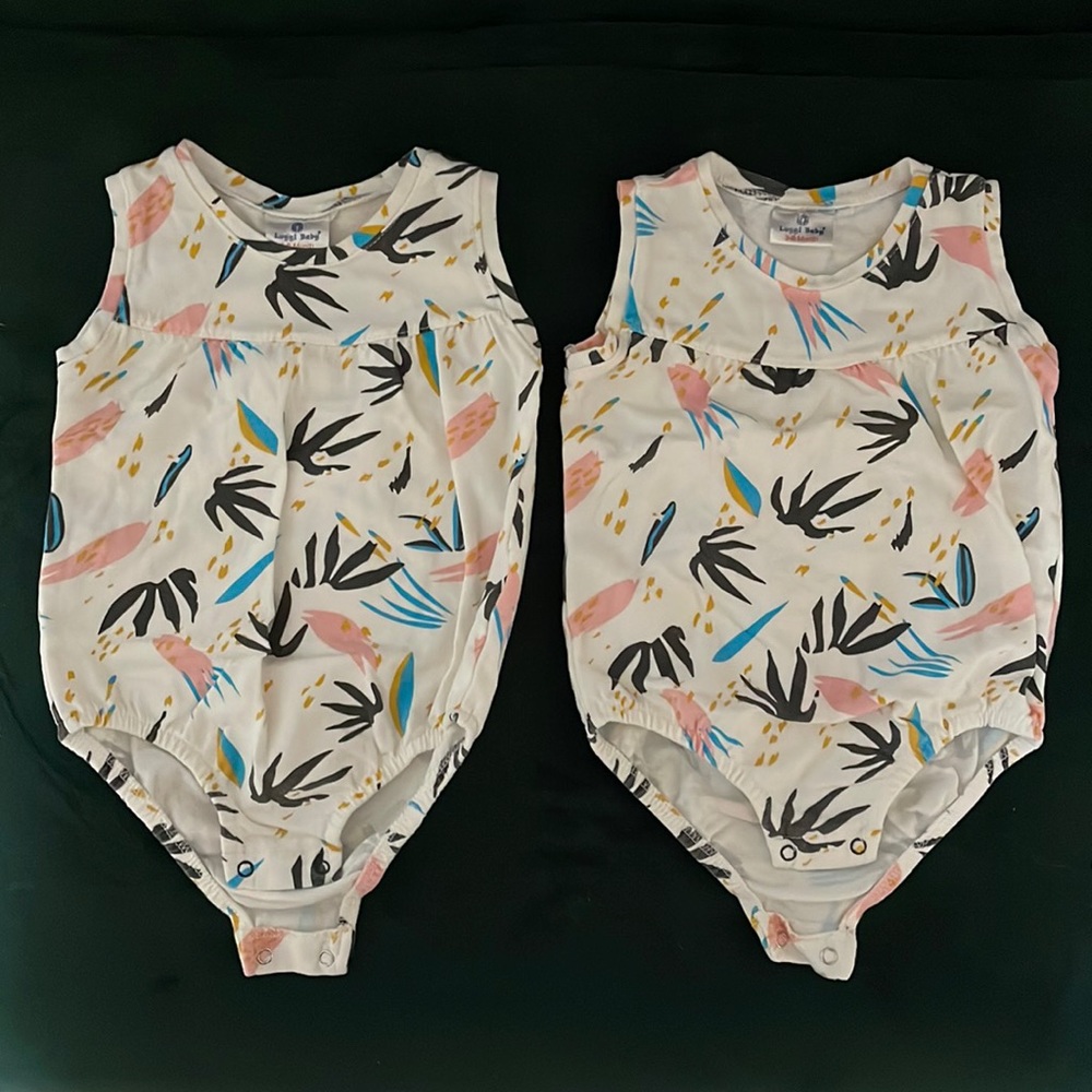 Luggi Baby Sleeveless Multicolored Onesie - 3-6M